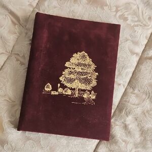 Elegant Burgundy  Album with Gold Tree Design